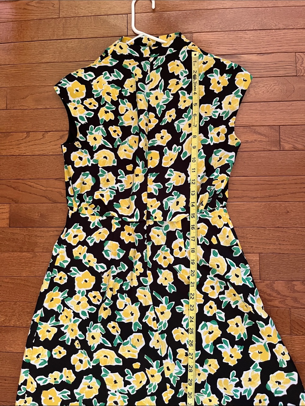 Ann Taylor Floral Mock Neck Midi Flare Dress - Picture 14 of 16